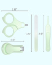 High Quality Baby Manicure Pedicure Kit Nail Clipper Scissor Tweezer File Bear Nasal Aspirator for Newborn Infant Toddler Mint Green